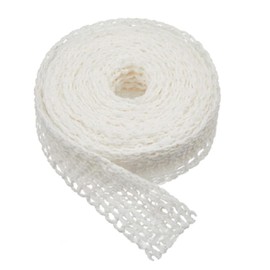 VZU Rolled Roast Net, Ham Net, 5 m x 4.5 cm Roasting Net for Rolled Roasts, 16 Holes Meat Net Elastic Roulade Net, Cooking Accessories, Meat Net Roll, Meat Net for Rolled Roasts, White