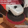 NuoDunco 6Pcs 4" x 5/8" Nylon Fibre Flap Disc Polishing