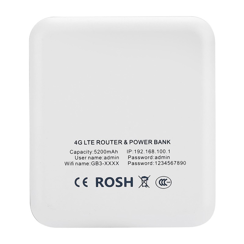 Wireless WiFi Router Mini Portable Router Universal NonSIMCard White 4g