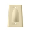 Single Gang Bundled Cable Wall Plate, Ivory