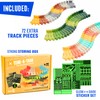 Extra 72 Track Pieces & 3 Glow Sticker Sheets Pack