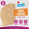 SOL 6pk Gold Square Table Cloths 121 x 121cm -