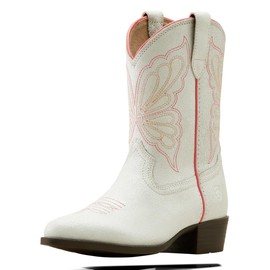 ARIAT Kids' Heritage Butterfly Western Boot, Distressed Ivory, 11