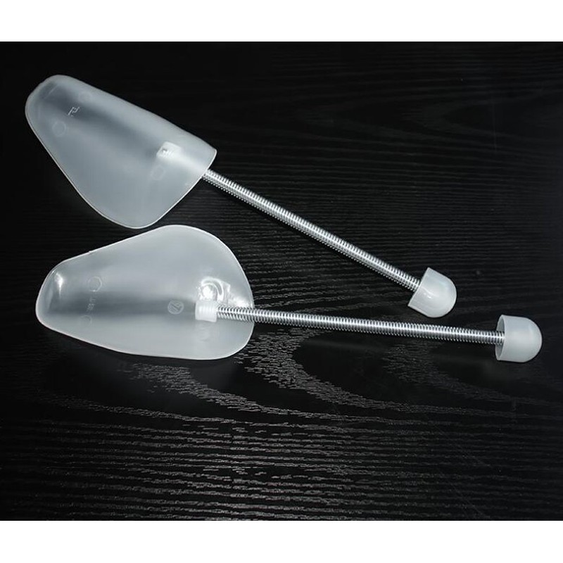 UPSTORE 2 Pair Plastic Clear Transparent Professional Adjustable Length Shoe