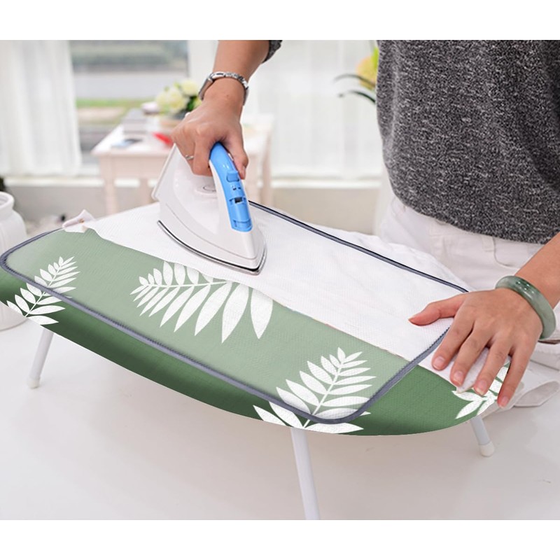 SheeChung 12.5"x32" Small Ironing Board Cover and Pad,Fits Mini Table