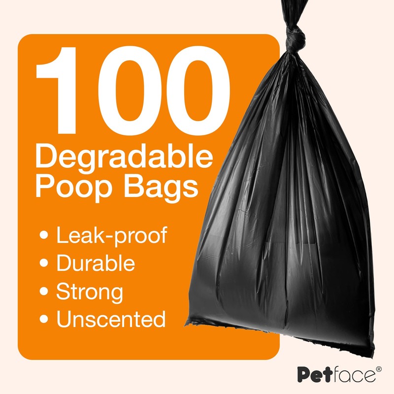 Petface No Mess Degradable Poop Bags With Tie Handles (Pack