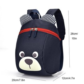 Age 1-2Y Cute Bear Small Toddler Backpack With Leash Children Kids Backpack Bag for Boy Girl Dark Blue