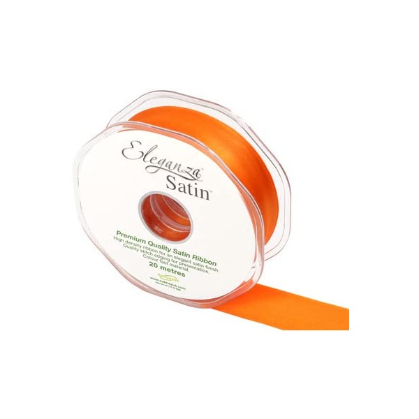 ELEGANZA Double Faced Satin 25mm x 20m Orange No.04