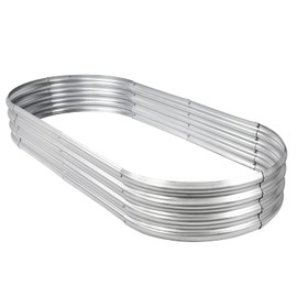 Raised Garden Bed Galvanized Planter Box Outdoor, Rot-Resistant Metal Garden Bed Planter for Vegetables Flower Herb (3- Grey)