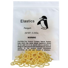 100 Pack Orthodontic Elastics Dental Rubber Bands Intraoral Elastic Bands Black Penguin (Light, 3.5 Oz, 5/16'')