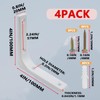 Joyangy 4pcs 4 Inch L Brackets, Heavy Duty Wall Mount
