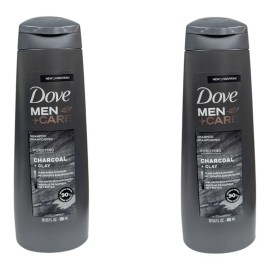 Dove 2 x Dove Men + Care - Purifying Shampoo Charcoal + Clay 12fl oz Ea.