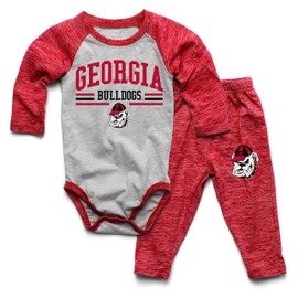 Wes and Willy Baby Sports Fan Georgia Bulldogs One Piece and Pant Set 24M