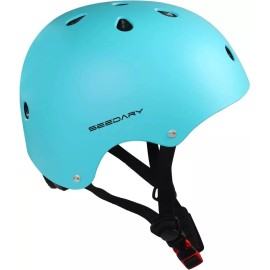 Casco Protección Patinaje Bicicleta Niño Seguridad Ajustable Color Azul Talla S