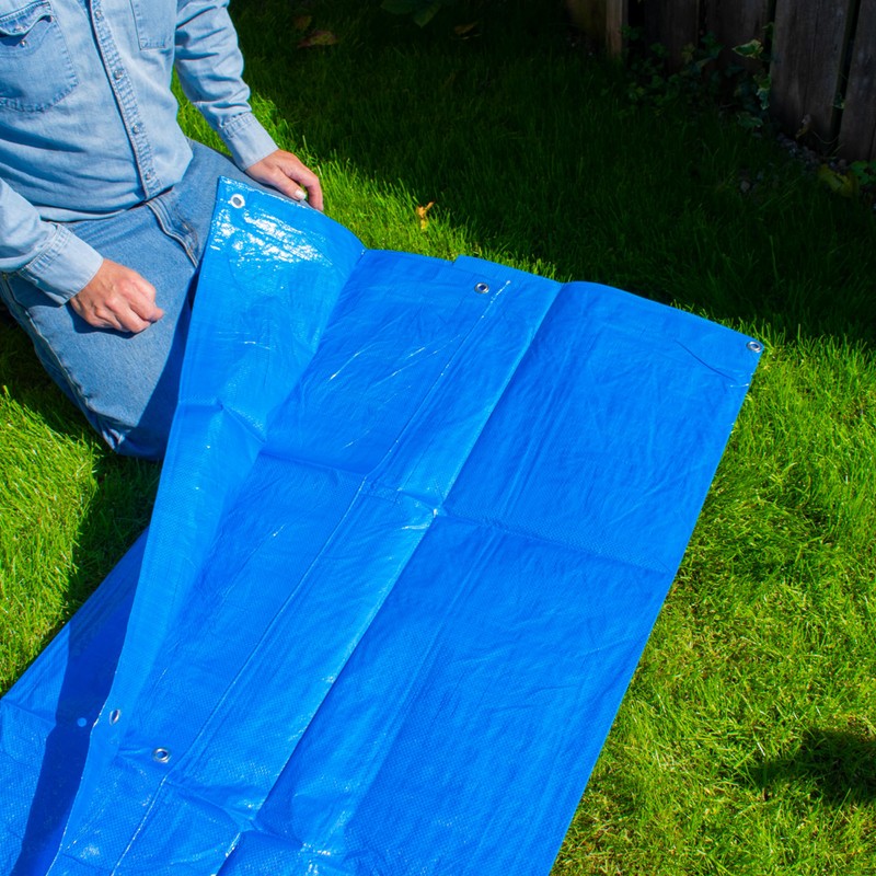 waterproof tarpaulin/builders tarp/ground sheet cover up LARGE 2m x4m