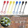 Ojeemii 8 Pcs Hydraulic Quick Coupler Dust Caps & Plugs