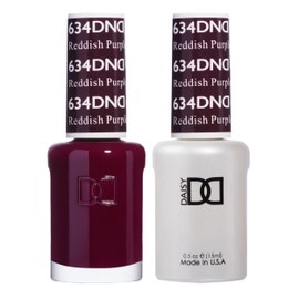 DND Gel Polish Set - 1 each of Red Gel Polish and Red Nail Polish, 634 Reddish Purple, 0.5 Fl Oz