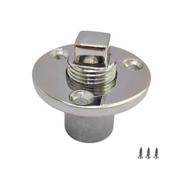 NRC&XRC Stainless Steel 316 Boat Garboard Drain Plug Marine Bilge Plug Kit with Screws (2)