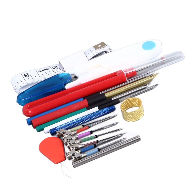 20 Pieces Punch Needle Kit Needle Threaders Embroidery Poking Cross
