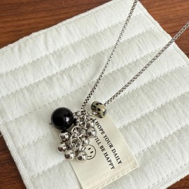 Buyongwant Pendant Necklace for Women Long Grape Necklace Fashionable Y2k Irregular Charm Jewelry Silver
