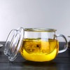 Lezero 13oz Tea Infuser Cups Kits, Glass Mugs with Filter