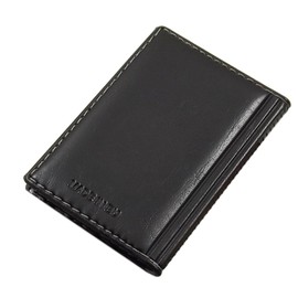 Elegant Credit/Business Card Holder with Contrast Stitching 12 Compartments MJ Design Germany Made In The Eu Various Colours and Designs Multicolour Design 1 / Schwarz