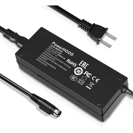 PowerHOOD 48V 4-Pin AC/DC Adapter Compatible with TRENDnet 8-Channel UHD PoE NVR TV-NVR1508 TVNVR1508 48VDC DC48V 48 Volt 48 Volts 72 Watt 72 Watts 1.5A Switching Power Supply Cord Charger Cable PSU