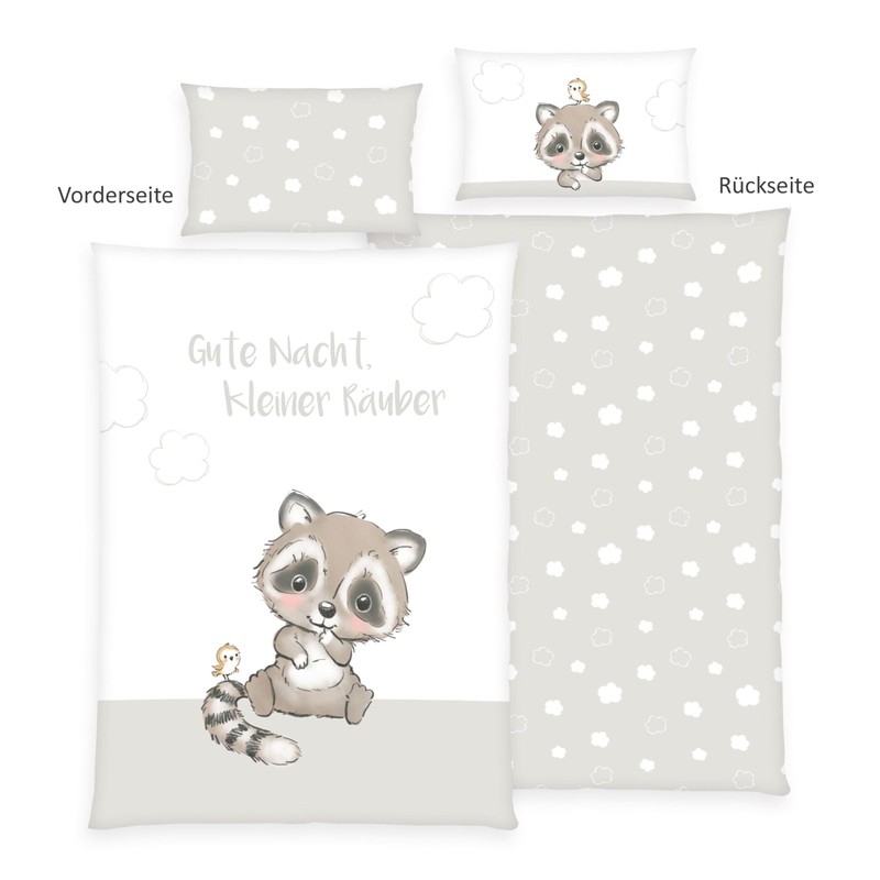Herding Babybest Little Robber Bed Linen, Made in Green, Pillowcase