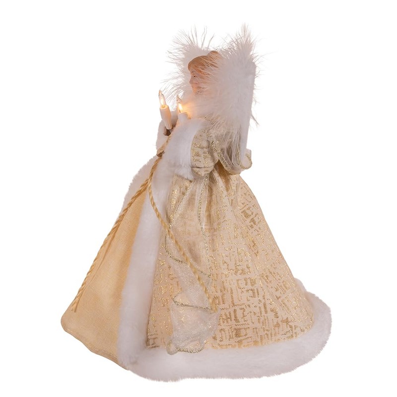 Kurt Adler 10-inch 10-Light Natural Angel Treetop