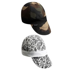 Fullsheild Reversible Welding Cap Flame Resistant CAT 2 Protective FR Welder Hats 6 Pannel Lightweight Printed for Men Women