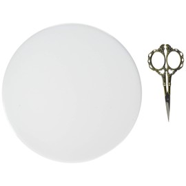 Garvin CBC-800 Recessed Blank-Up Cover Plate, 8-Inch Diameter, Steel, White