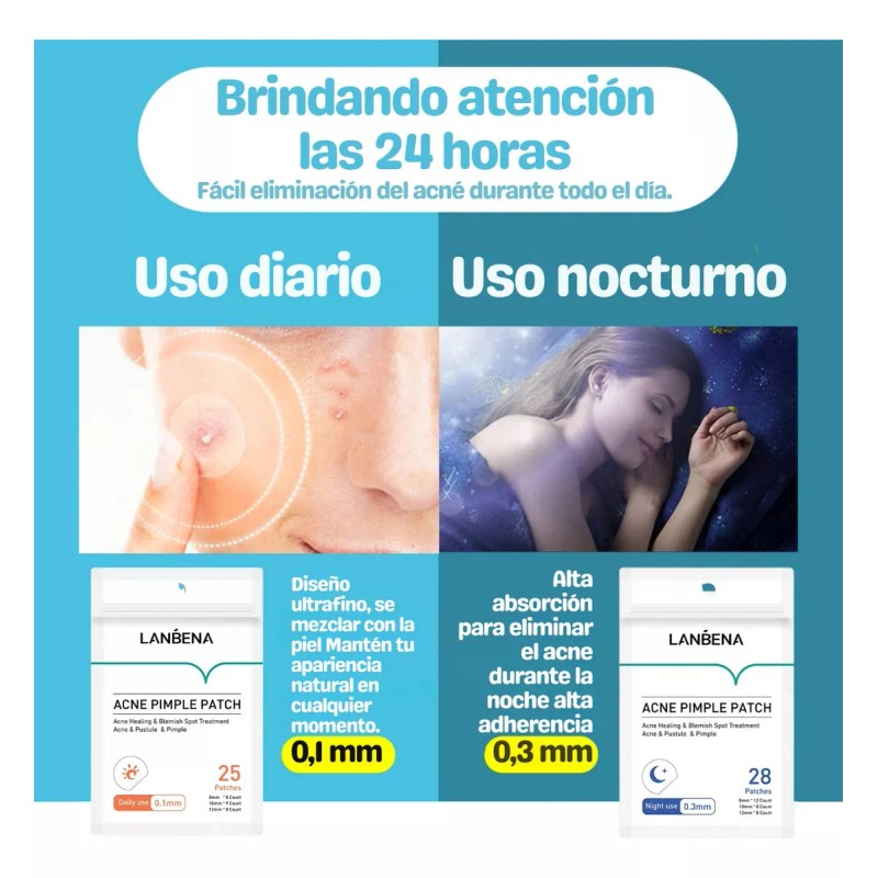 Lanbena Parche Acné Espinillas Día O Noche A Elegir 1pz