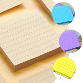 Operitacx Notizblock 10 Bücher Linierte Haftnotizen Selbstklebende Notizblöcke Mit 5 Selbstklebenden Notizblöcken In Verschiedenen Leuchtenden Farben Für Lernarbeiten Und Den Alltag