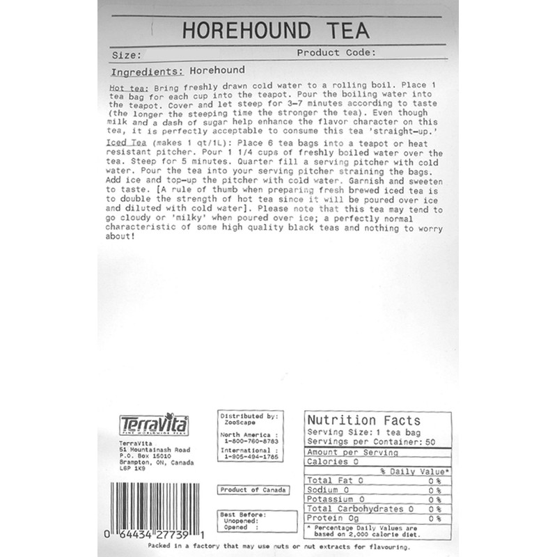 Horehound Tea (Loose) (8 oz, ZIN: 427741)