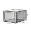 KUILONG 6-Pack Stackable Shoe Boxes with Magnetic Closure, Transparent Gray