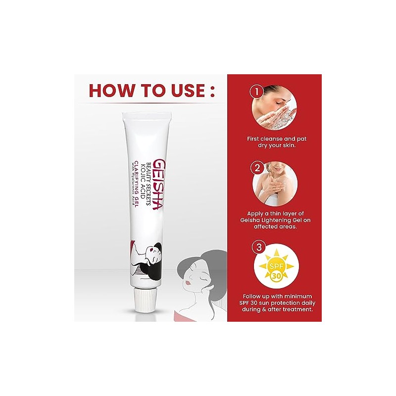 OMIC- Gel de ácido kójico Geisha, 1 fl oz/30 g: