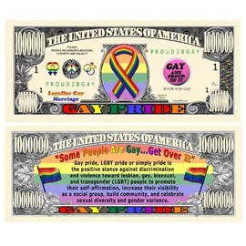 American Art Classics Pack of 5 - Gay Pride Million Dollar Bill