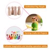 Pack of 30 Wooden Figures for Painting, Unfinished Wooden Toy
