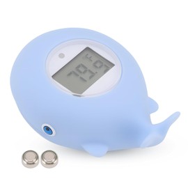 Termómetro para Bañera de bebé, Termómetro de Agua para Bañera de bebé en Forma de Ballena, Termómetro Digital de Temperatura del Visualización Precisa, Seguro y Fiable (Azul)