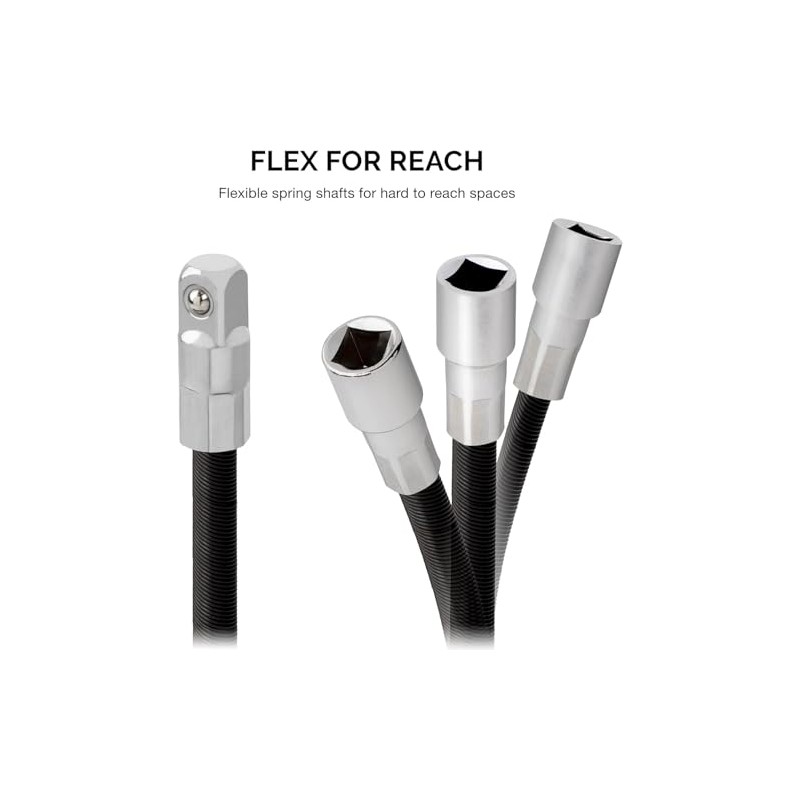 NEIKO 00239A Flexible Extension-Bar Set, 1/4-Inch and 3/8-Inch Drives, Flexible