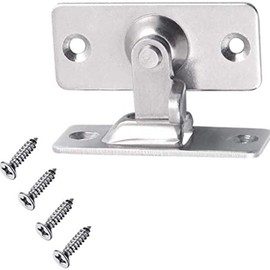 CQADSC Door Padlock Hasp 90 Degree Door Hasp Latch with 4 Screws, 90 Degree Stainless Steel Right Angle Door Lock Buckle Bending Lock Bolt for Sliding Door Hardware Locks Bolt Household Accessories