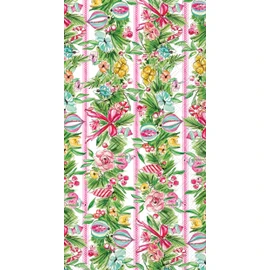 IHR Ideal Home Range Dinner Napkins Disposable 3-Ply Paper Guest Hand Towels, 8.5" x 4.5", Vintage Ornaments And Tree, 16-Count