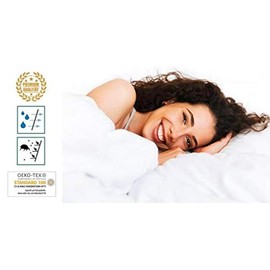 allsaneo Premium Travel Sheet, Extra Light and Soft, 180 x 260 cm, White, Allergy Sufferers, Dust Mite Protection, Allergy-Proof