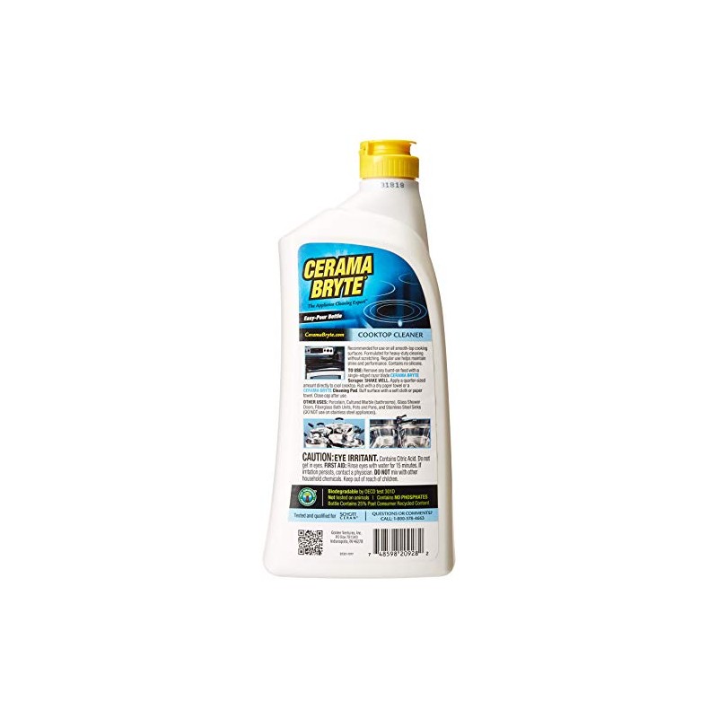 Cerama Bryte Ceramic Cooktop Cleaner (28 oz), Scraper and 5