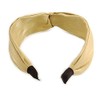 Pastel Yellow Sateen Fabric Wide Chunky Flex HeadBand/Head Band