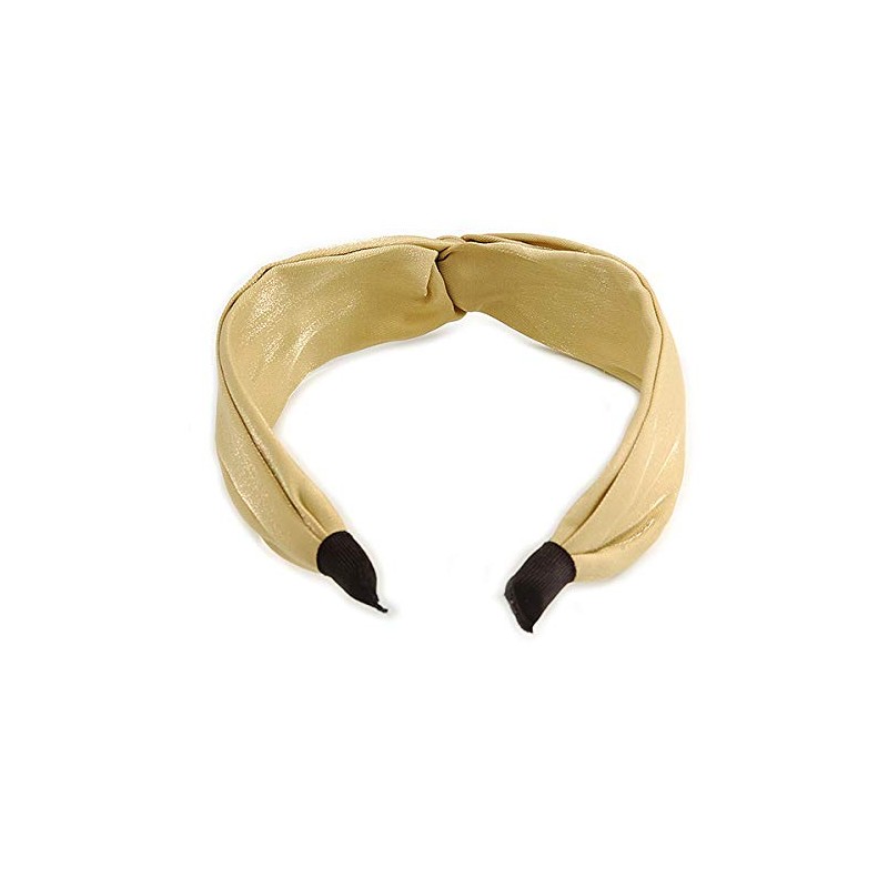 Pastel Yellow Sateen Fabric Wide Chunky Flex HeadBand/Head Band