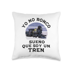 Ropa Para Amantes Del Tren para Adultos y Niños Yo No Ronco Sueño Que Soy Un para Amantes del Tren Throw Pillow, 16x16, Multicolor