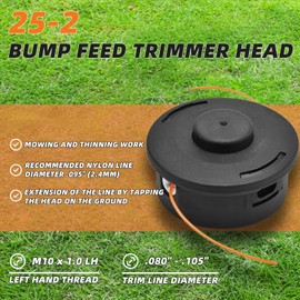ERGIT 25-2 Bump Feed Trimmer Head for Stihl Weedeater FS55 FS55R FS56 FS56RC FS70 FS70R FS80 FS85 FS90 FS91R FS94R FS100RX FS110 FS120 FS130 FS131 FS240 FS250