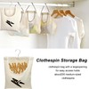 Clothes Peg Bag with Hooks, Reusable Peg Bag, Portable Clothes