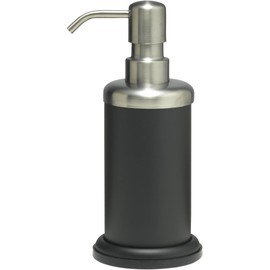 Sealskin Acero Soap Dispenser, Stainless Steel, Black, 9.2 x 10.2 x 17.8 cm